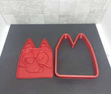 Load image into Gallery viewer, Bluey Head Cookie Cutter 3D Printed Biscuit Stamp Fondant Icing Cake Decoration