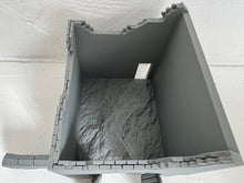 Load image into Gallery viewer, Destroyed Stone Grain Barn Ruins Tabletop Terrain Wargaming Farm Building 28mm
