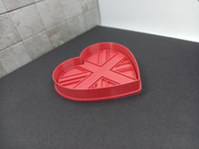 Load image into Gallery viewer, Union Jack Heart Cookie Cutter 3D Printed Biscuit Stamp Fondant Icing Cake Decor