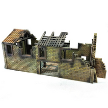 Load image into Gallery viewer, Stone Barn Ruins Tabletop Terrain Wargaming Destroyed Farm Building 28mm