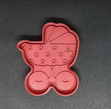Load image into Gallery viewer, Baby Pram Pushchair Cookie Cutter 3D Printed Biscuit Stamp Fondant Baby Shower