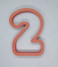 Load image into Gallery viewer, Two 2 Second Birthday Number Cookie Cutter 3D Printed Biscuit Fondant Icing Cake2