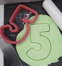 Load image into Gallery viewer, Five 5 Fifth Birthday Number Cookie Cutter 3DPrinted Biscuit Fondant Icing Cake0