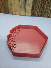 Load image into Gallery viewer, Hexagonal Cookie Cutter With Foliage 3D Printed Biscuit Stamp Fondant Icing Cake