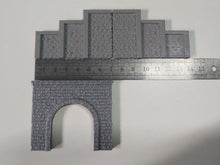 Load image into Gallery viewer, Stonework Railway Tunnel Single Track N Gauge Model Train Portal Retaining Walls
