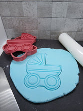 Load image into Gallery viewer, Baby Pram Pushchair Cookie Cutter 3D Printed Biscuit Stamp Fondant Baby Shower