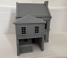 Load image into Gallery viewer, 28mm Town House Style with Porch Removable Roof and Floor Wargaming Building
