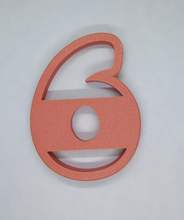 Load image into Gallery viewer, Six 6 Sixth Birthday Number Cookie Cutter 3DPrinted Biscuit Fondant Icing Cake2