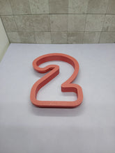 Load image into Gallery viewer, Two 2 Second Birthday Number Cookie Cutter 3D Printed Biscuit Fondant Icing Cake1