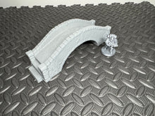 Load image into Gallery viewer, Stone Cobblestone Bridge Desert Edge 28mm 32mm Wargaming Foot Bridge 3D Printed