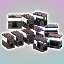 Load image into Gallery viewer, Shipping Container Sci-Fi Dwellings Buildings Scenery Scatter Terrain 28mm 3D Printed