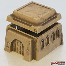 Load image into Gallery viewer, Desert Settlement Hall Building Sci-Fi Scenery Scatter Terrain 28mm 3D Printed
