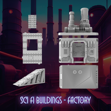 Load image into Gallery viewer, Sci Fi Building Industrial Factory Tabletop Terrain Scenery 28mm 32mm 3D Printed