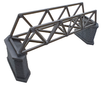 Load image into Gallery viewer, Lattice Girder Railway Bridge N Gauge with 2 Stonework Support Piers