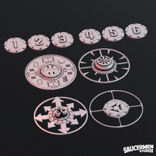 Load image into Gallery viewer, Kill Team 2024 Objective Markers 14 Pieces 3D Printed in Grey