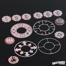 Load image into Gallery viewer, Kill Team 2024 Objective Markers 14 Pieces 3D Printed in Grey