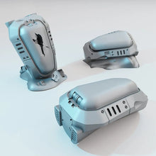Load image into Gallery viewer, 3 x Crashed Escape Pods - Sci-Fi Skirmish Games Scatter Terrain 28mm 3D Printed