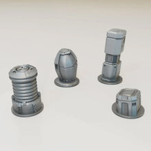 Load image into Gallery viewer, Objective Markers & Scatter Terrain Fantasy Sci-Fi Wargaming 3D Printed in Grey