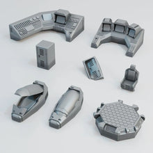 Load image into Gallery viewer, Sci-fi Scatter Terrain Pack - Scatter Bundle - 28mm 32mm Wargaming Furniture 3D Printed