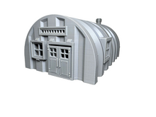 Load image into Gallery viewer, Military Barracks Prefab Nissen Hut - 3D Printed 28mm Wargaming Terrain Building
