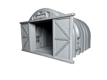 Load image into Gallery viewer, Aircraft Hangar Vehicle Storage Unit - 3D Printed 28mm 32mm Wargaming Terrain