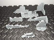 Load image into Gallery viewer, Ruined Building Rubble Set for 28-32mm Trench Scenery Scatter Terrain