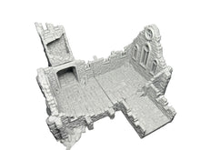 Load image into Gallery viewer, Ruined Church Skirmish Terrain for World War Fantasy Medieval Scenery 20mm 28mm