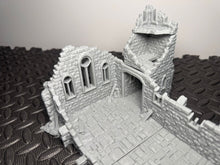Load image into Gallery viewer, Ruined Church Skirmish Terrain for World War Fantasy Medieval Scenery 20mm 28mm