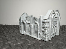 Load image into Gallery viewer, Ruined Hall Skirmish Terrain Fantasy World War Medieval Scenery 20mm 28mm 32mm