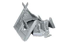 Load image into Gallery viewer, 28mm Ruined Viking Hut 1 - Destroyed Buildings Medieval 28mm Wargaming Terrain