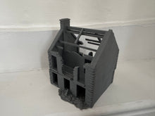 Load image into Gallery viewer, 28mm Ruined Rubble House Tabletop Terrain Wargaming Buildings Destroyed