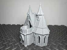 Load image into Gallery viewer, 28mm Elven House 3 Fantasy Medieval Building Terrain for D&D LOTR Silver Haven