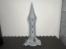 Load image into Gallery viewer, Silver Haven Elven Tower Fantasy Tabletop Gaming Terrain D&D Medieval 28mm