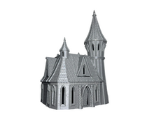 Load image into Gallery viewer, 28mm Elven House 4 3D Printed Fantasy Building Terrain for D&D LOTR Silver Haven
