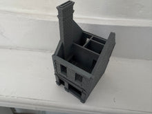Load image into Gallery viewer, 28mm Ruined Rubble Shop Tabletop Terrain Wargaming WW2 Buildings Destroyed