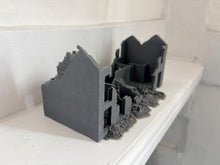 Load image into Gallery viewer, 28mm Ruined Rubble Houses Tabletop Terrain Wargaming WW2 Buildings Destroyed