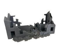 Load image into Gallery viewer, 28mm Ruined Rubble Houses Tabletop Terrain Wargaming WW2 Buildings Destroyed