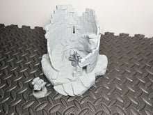 Load image into Gallery viewer, Ruined Castle Turret Medieval Ruins 28mm Tabletop Terrain RPG Wargaming Scenery