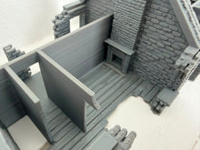 Load image into Gallery viewer, 28mm Ruined House Tabletop Terrain Wargaming WW2 Buildings Destroyed
