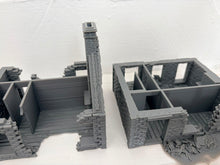 Load image into Gallery viewer, 28mm Ruined House Tabletop Terrain Wargaming WW2 Buildings Destroyed