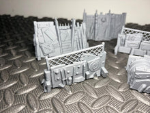 Load image into Gallery viewer, Scrap Barricades Scatter Terrain Pack of 5 Urban Ork Sci Fi Scatter 28mm - 32mm