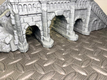 Load image into Gallery viewer, Arkenfell Battle Ruined Bridge Medieval Fantasy D&D Terrain 32mm 28mm 20mm 15mm