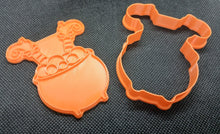 Load image into Gallery viewer, Witch in Cauldron Halloween Cookie Cutter 3D Printed Biscuit Stamp Fondant