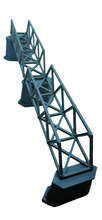Load image into Gallery viewer, Lattice Girder Railway Bridge N Gauge with 3 Stonework Support Piers