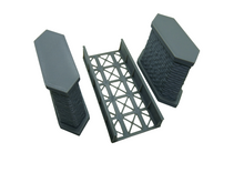 Load image into Gallery viewer, Girder Bridge N Gauge Single Track Model Railway Support Piers Stonework Detail