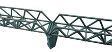 Load image into Gallery viewer, Lattice Girder Railway Bridge N Gauge with 3 Stonework Support Piers