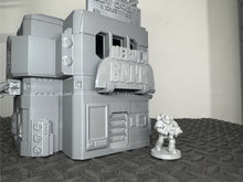 Load image into Gallery viewer, Futuristic Sci Fi Bank Building Tabletop Terrain Scenery 28mm 32mm 3D Printed