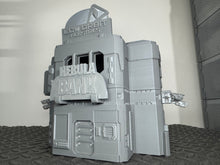 Load image into Gallery viewer, Futuristic Sci Fi Bank Building Tabletop Terrain Scenery 28mm 32mm 3D Printed