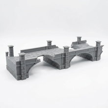 Load image into Gallery viewer, Battle Damaged Stone Bridge Wargaming Terrain Scenery 28mm 3d Printed