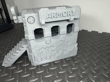 Load image into Gallery viewer, Futuristic Armoury Sci Fi Building Tabletop Terrain Scenery 28mm 32mm 3D Printed